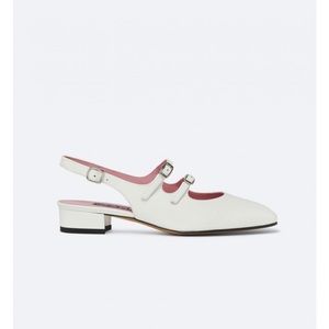 Carel PECHE white patent slingback mary janes size 38